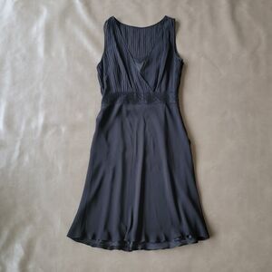 NWT $178, Ann Taylor 8 Cocktail Dress, Beaded Empire Lace Layer Silk Chiffon Y2K